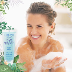 BERGMAN KELLY label close-up highlighting paraben-free ingredients and safety