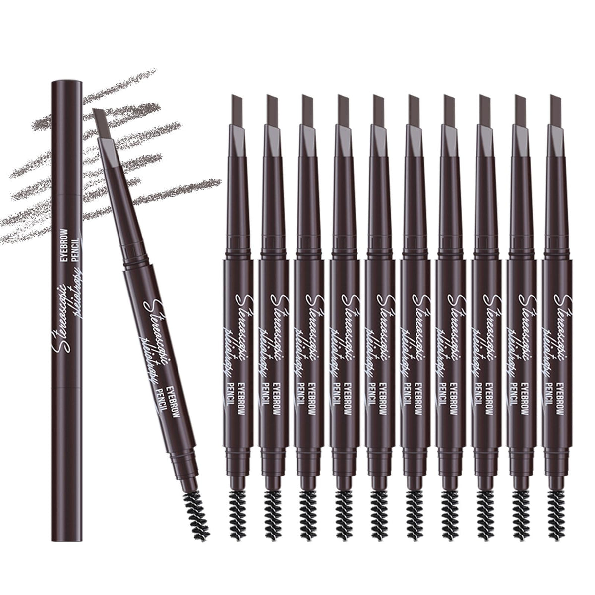 Berinist front packaging showing twelve medium brown pencils, convenient bulk supply