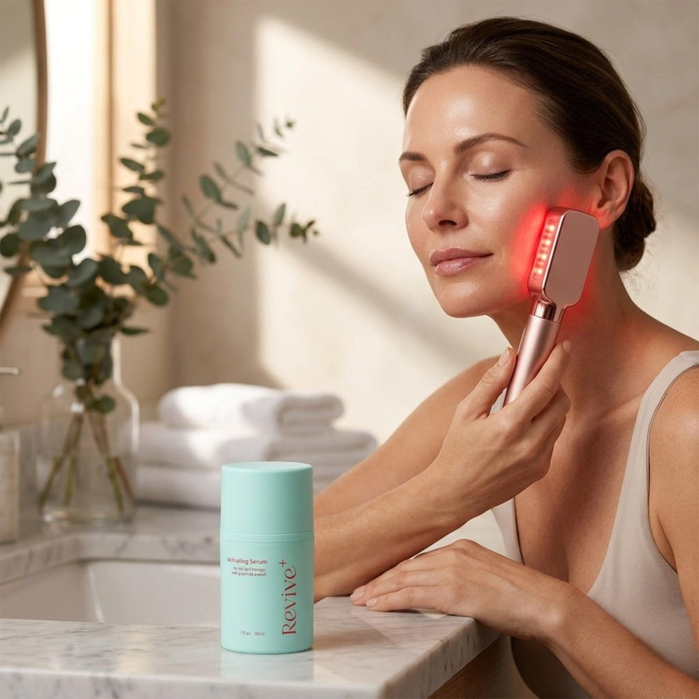 Berkland serum applied to cheek demonstrating smooth glide benefit