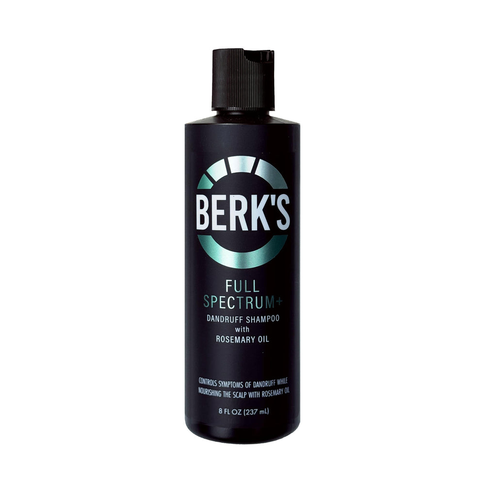 Berk's bottle front view showing packaging and clear medicated purpose
