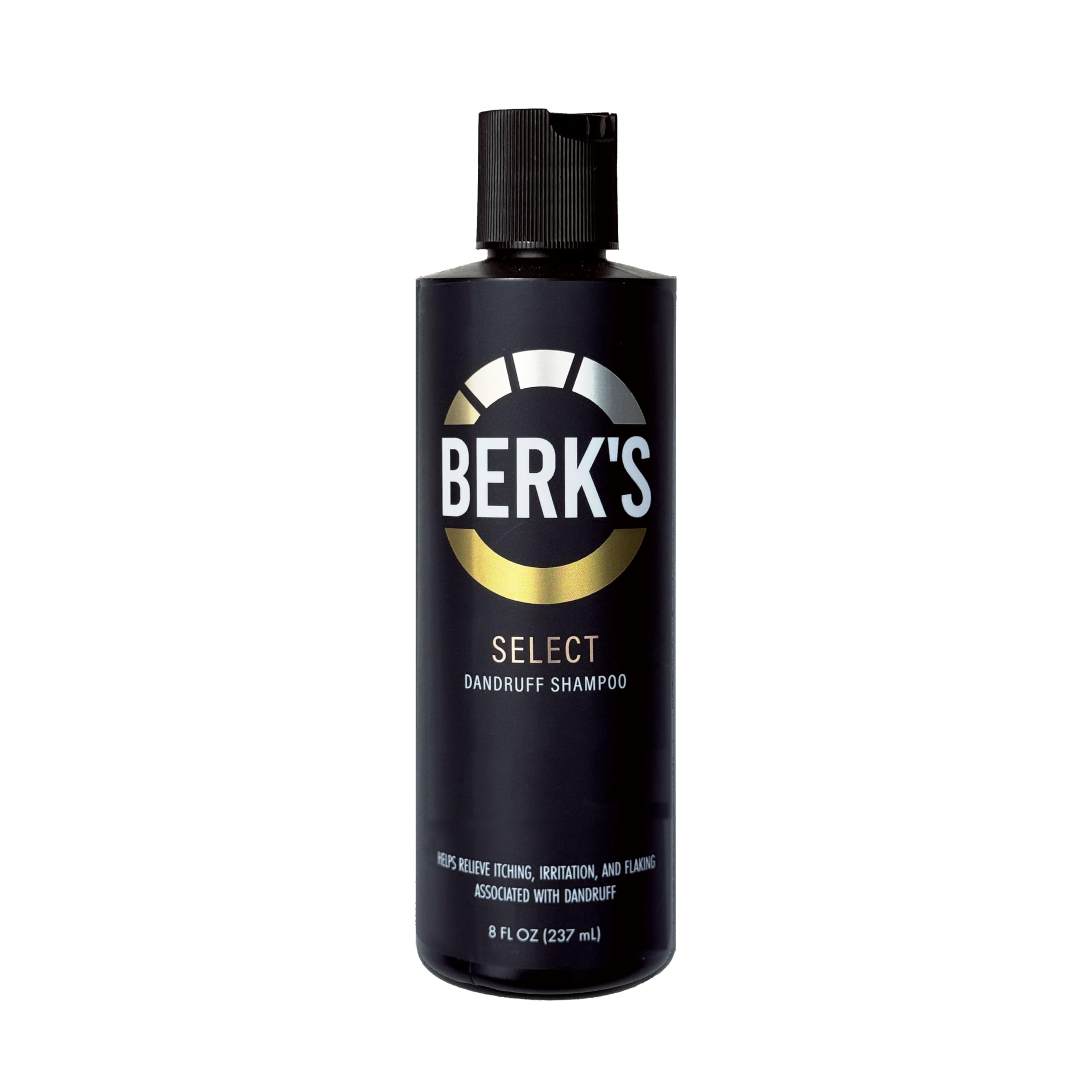 Berk's front bottle shot showing product and benefits