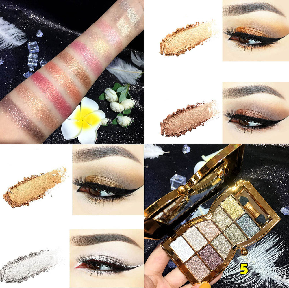 Bernecy applying glitter with fingertip on eyelid for precise, long-lasting effect