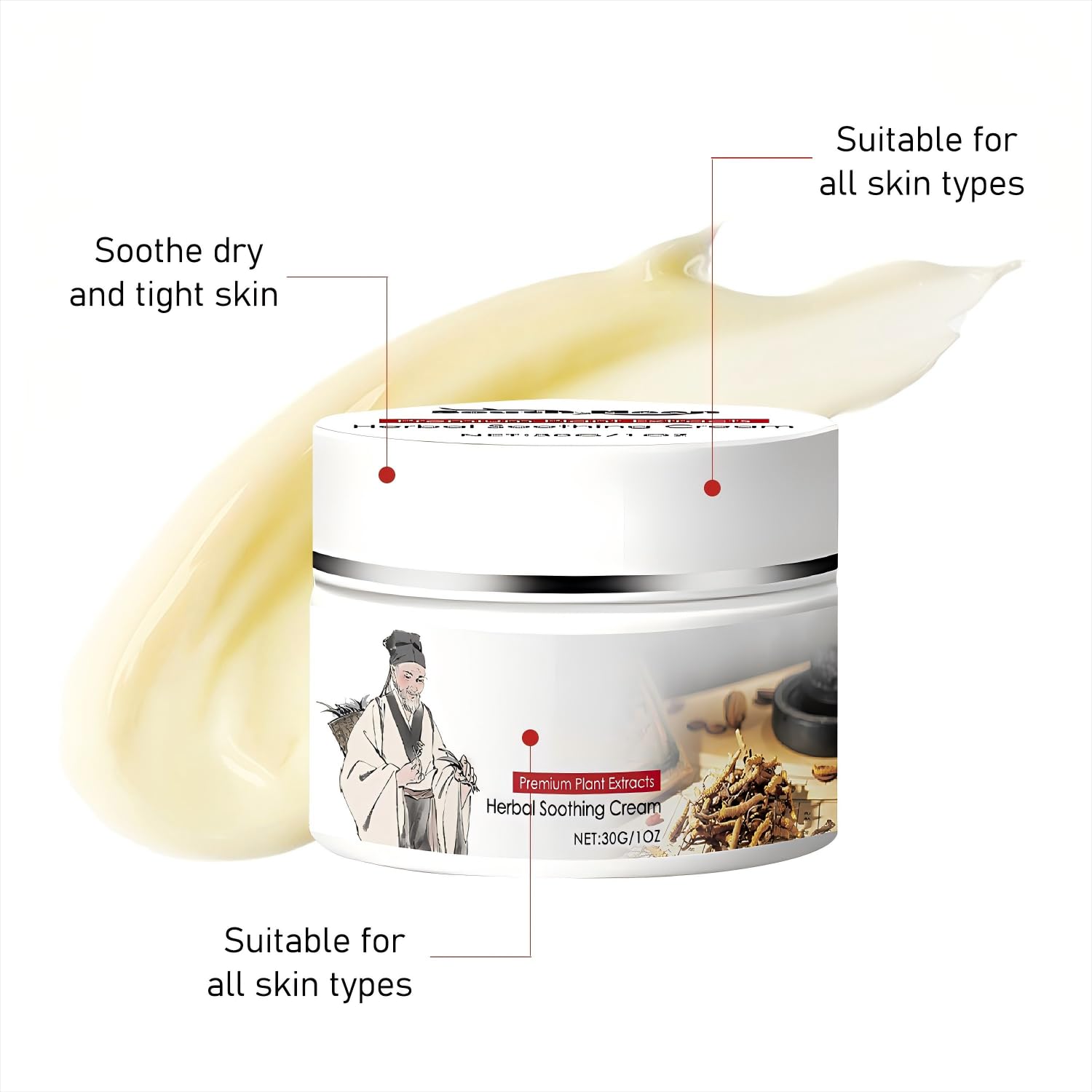 Berthg cream being applied to hands and feet demonstrating targeted soothing and moisturization
