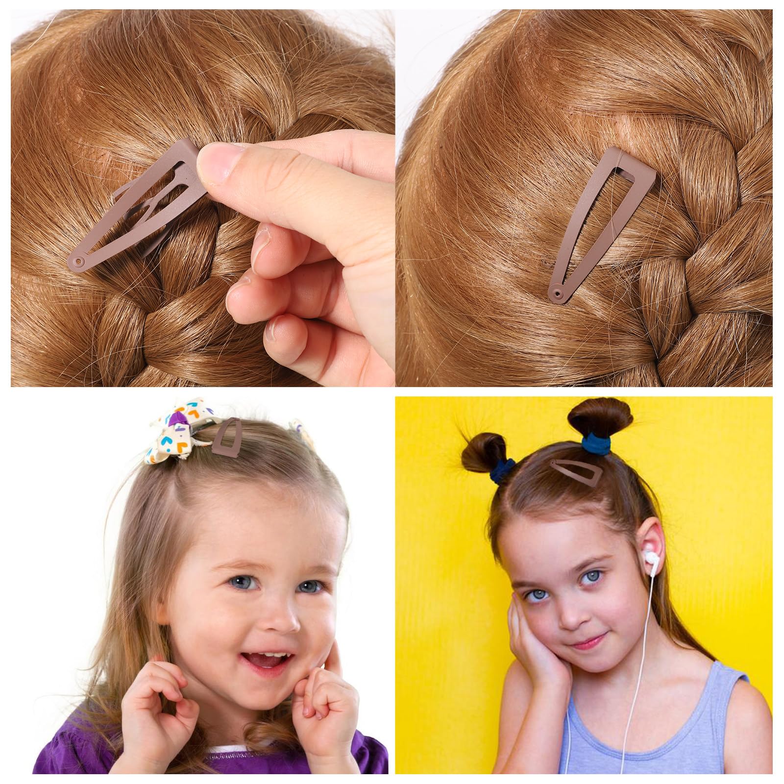 BESARME clip securing bangs to show practical everyday styling