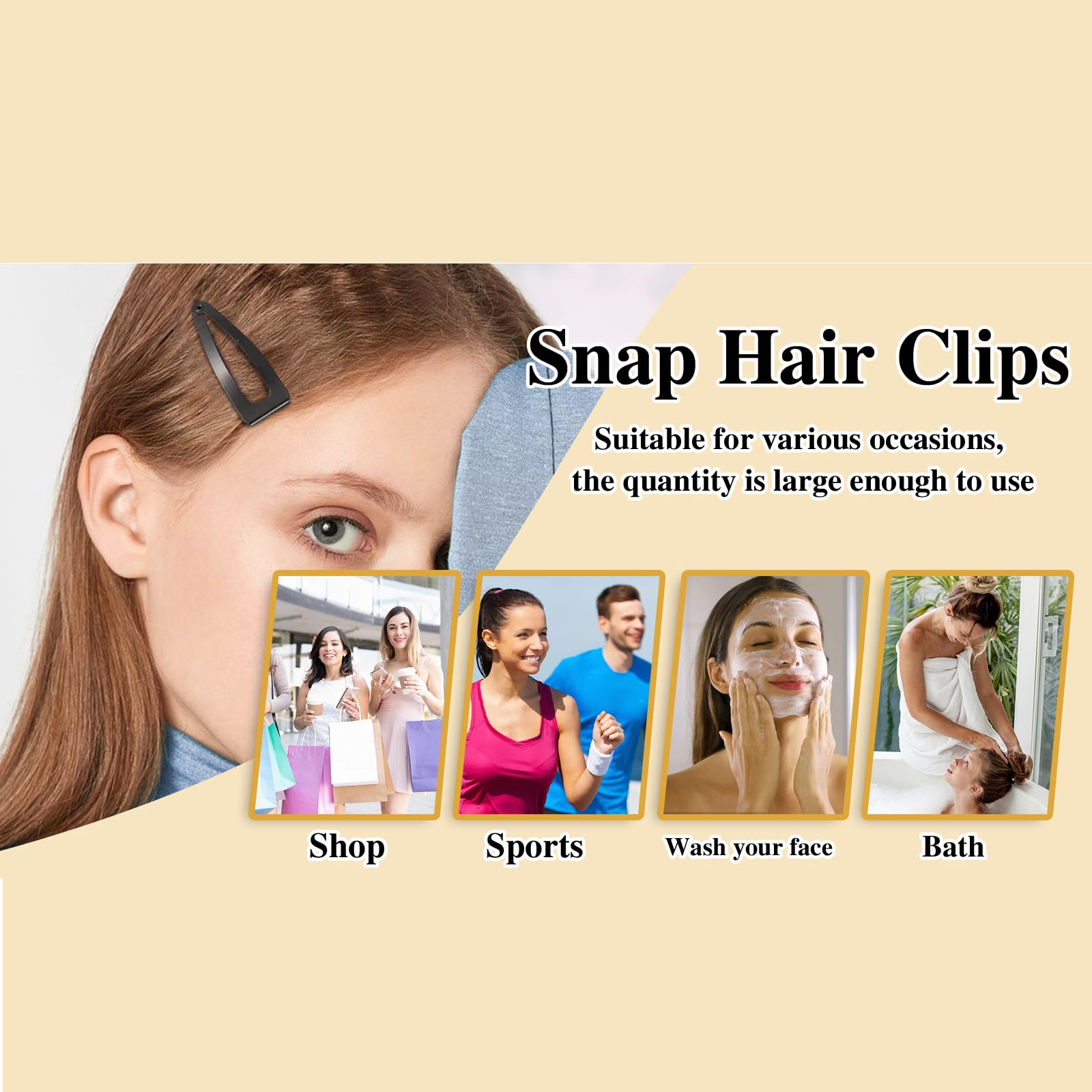 BESARME black snap clips neatly stored in plastic box for easy transport