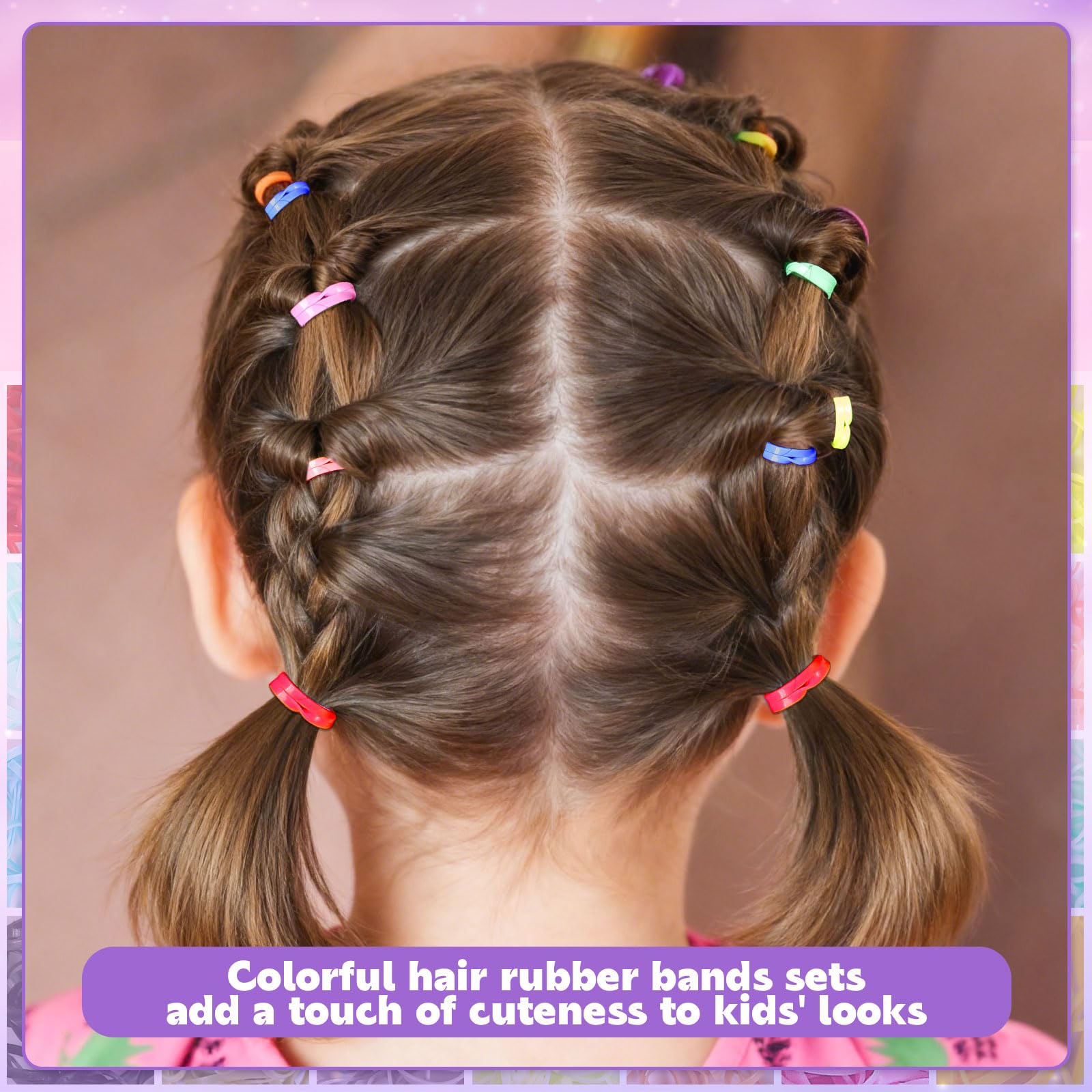 BESARME elastic in child ponytail demonstrating gentle secure hold without damage