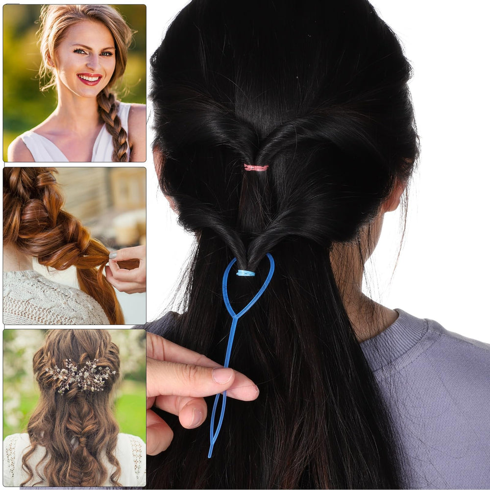 BESARME styled ponytail on child using the set for a tidy, cute look