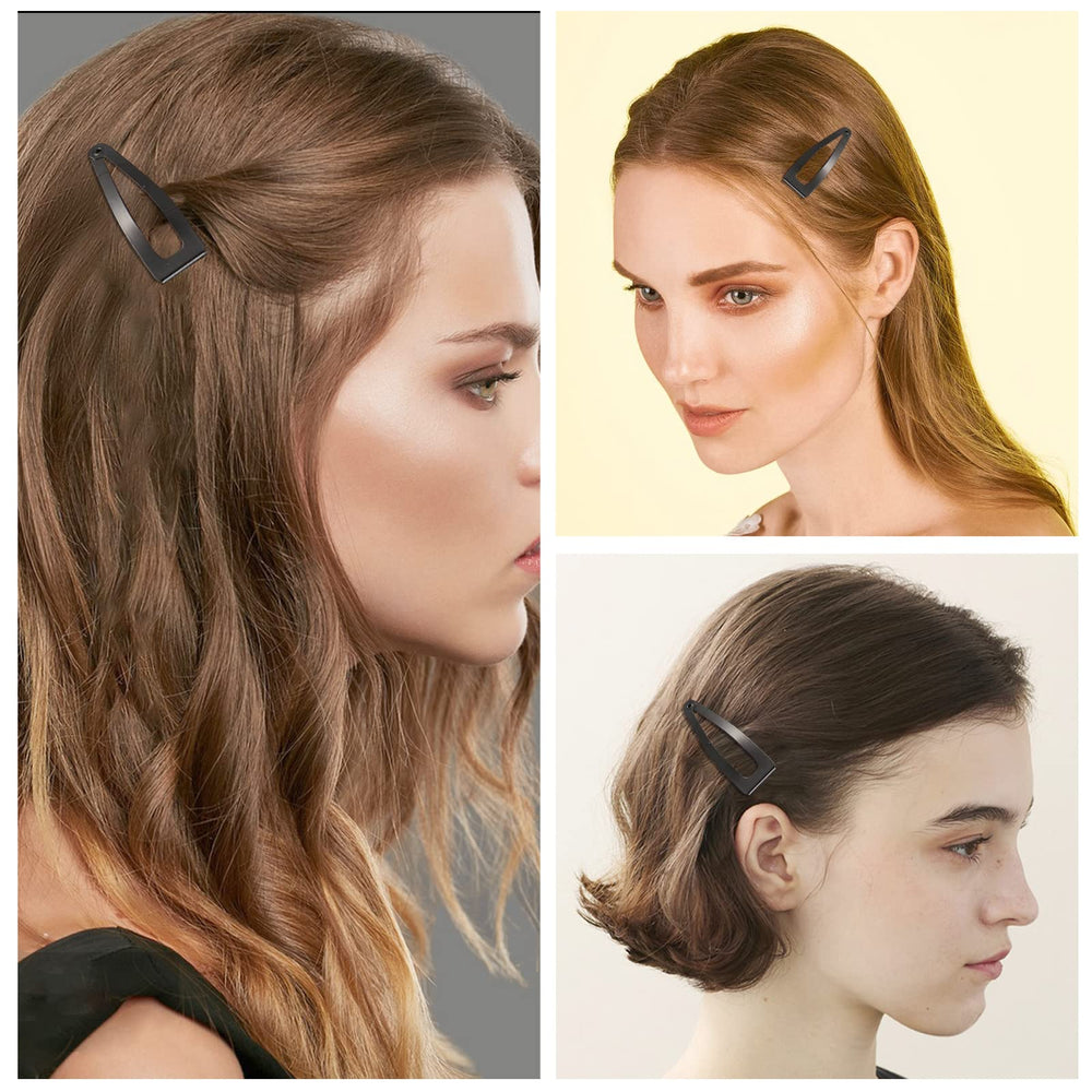 BESARME woman using clip to pin back hair, quick styling convenience