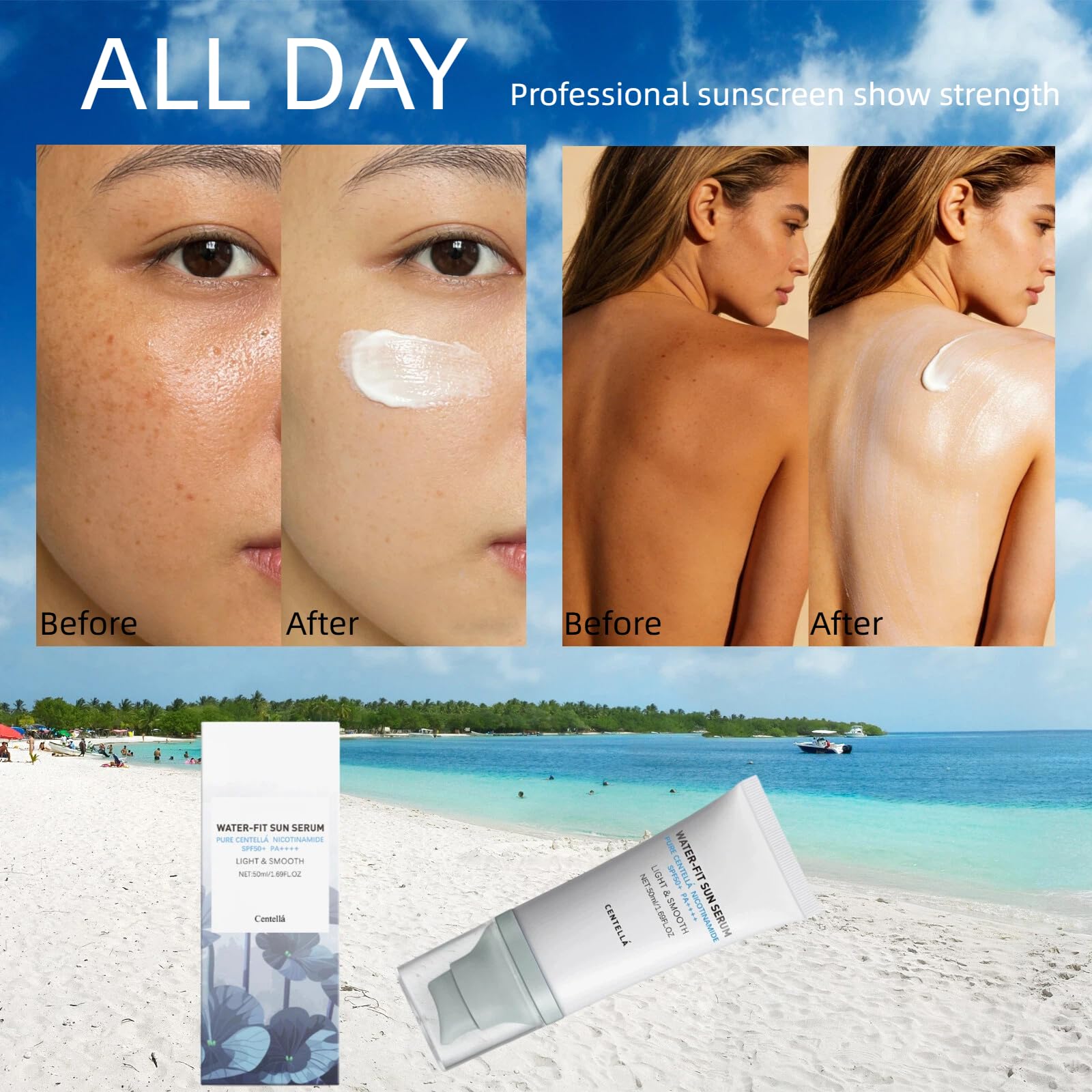 BESHICO Centella ingredient shot highlighting soothing skin benefit