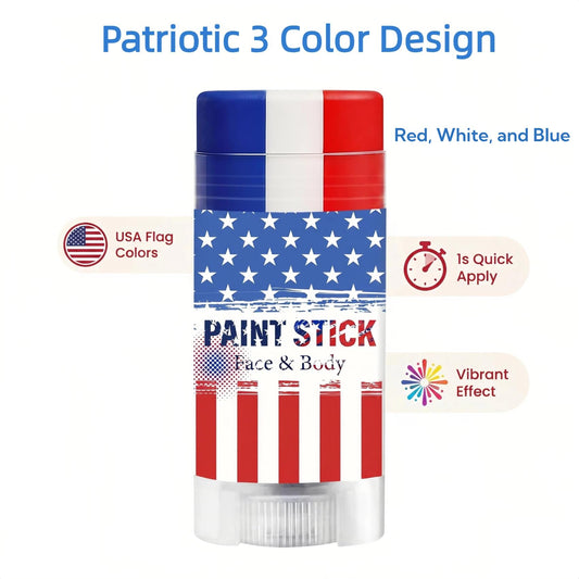 BESHICO close-up of rotary tricolor wand reveals clear red white and blue stripes benefit