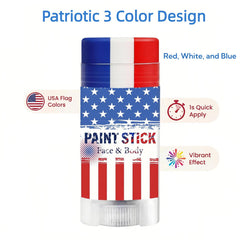 BESHICO close-up of rotary tricolor wand reveals clear red white and blue stripes benefit