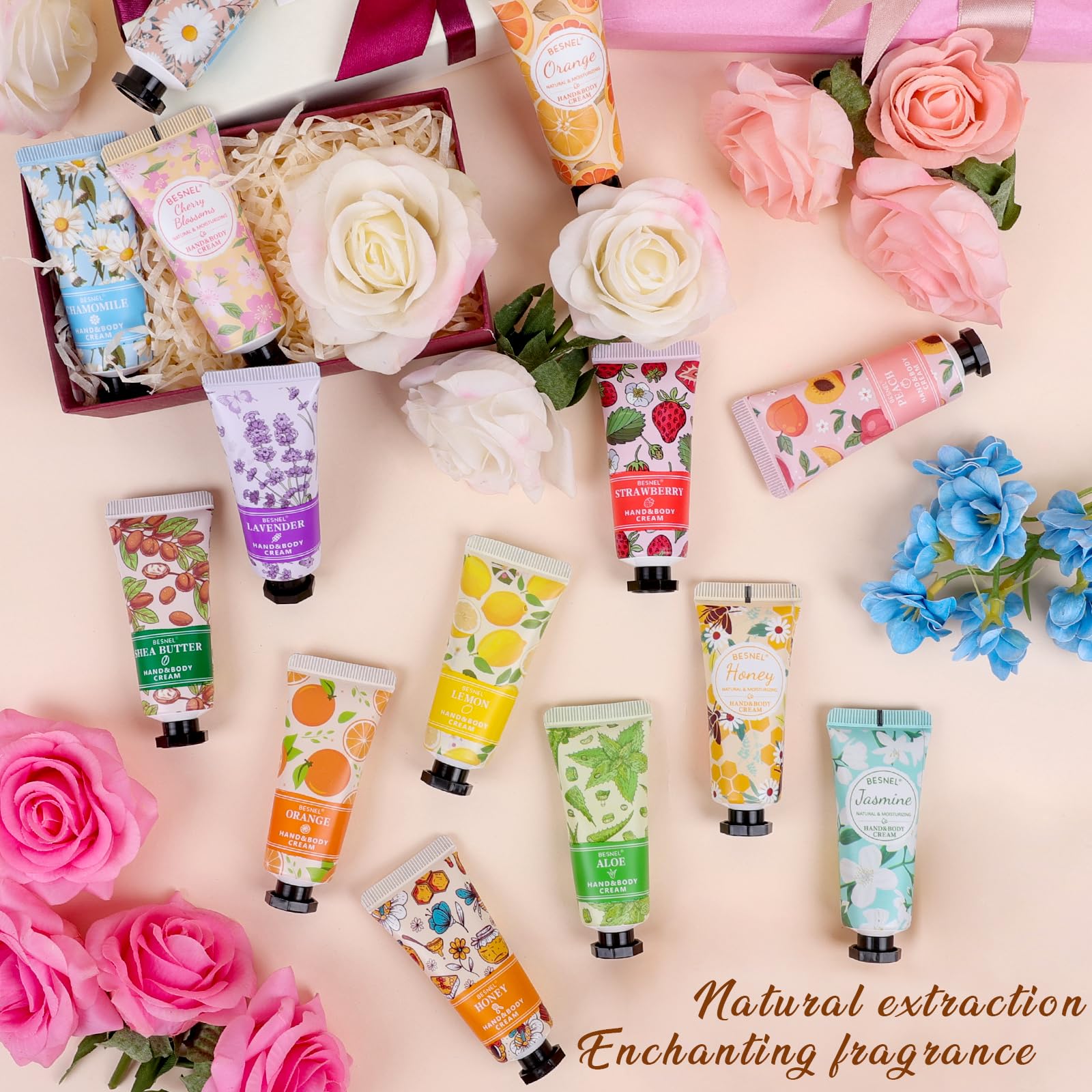 BESNEL applying hand cream highlighting fast moisturizing relief