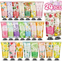 BESNEL front packaging showing 24 mini hand cream tubes, convenient gifting