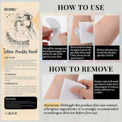 BESNEL children and adult styles comparing playful and subtle freckle looks