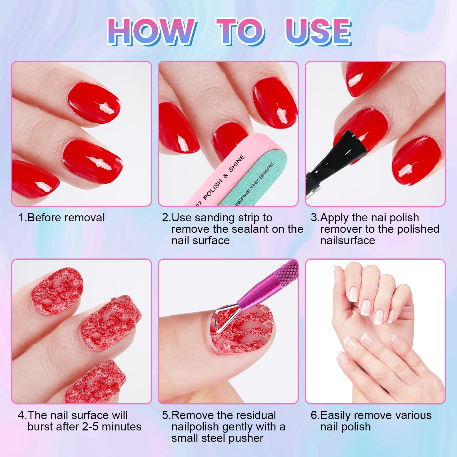 BESNEL metal pushers and file laid out offering precise polish removal