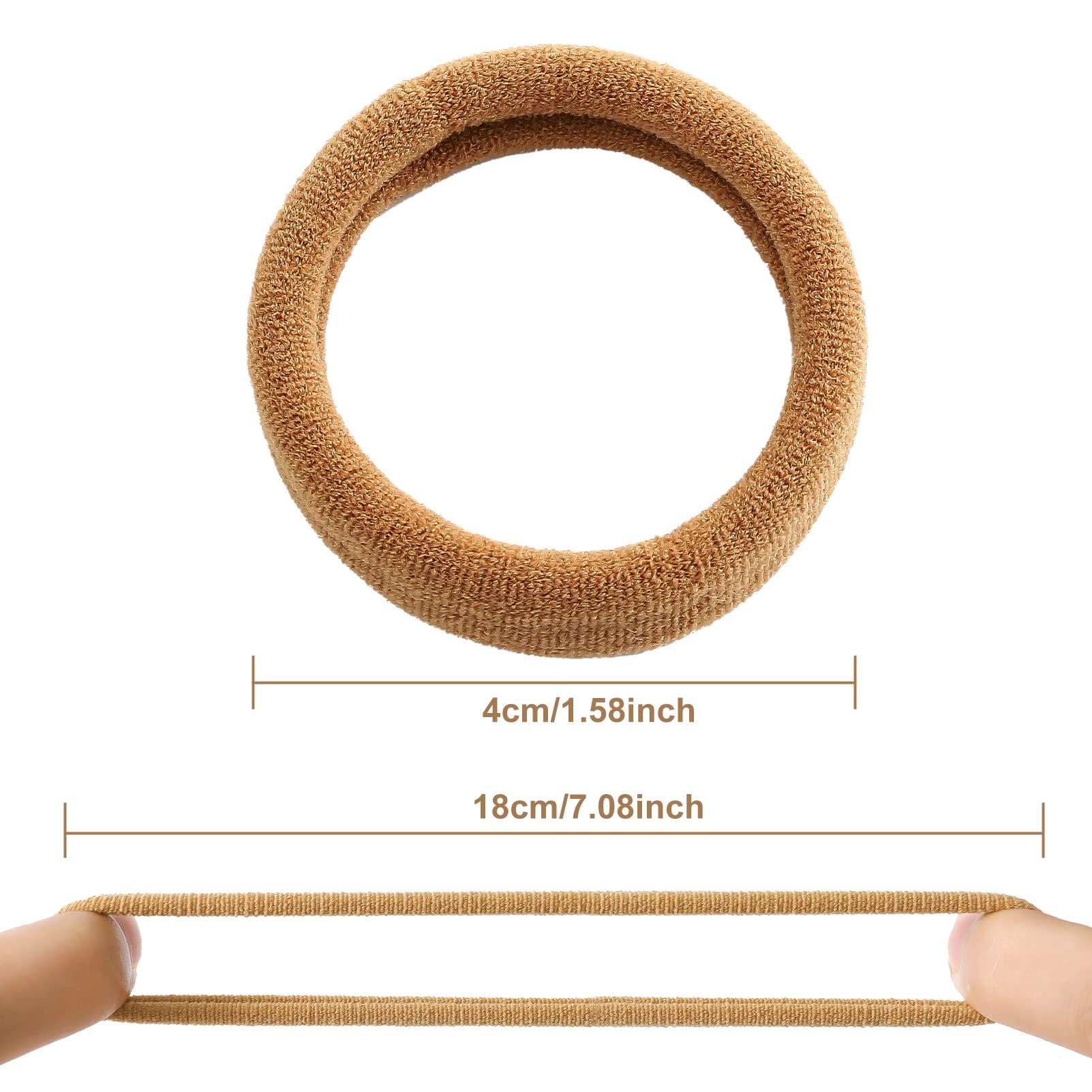 bessrung used in a high ponytail on thick hair for firm comfortable hold