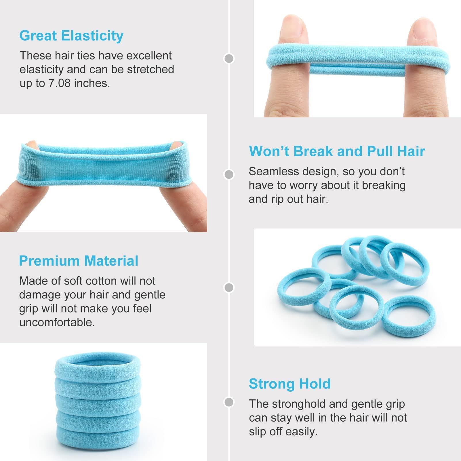 Bessrung in-use ponytail demonstrating secure, crease-free hold during activity