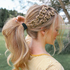 Bessrung hair ties in a travel pouch for easy carrying and on-the-go convenience