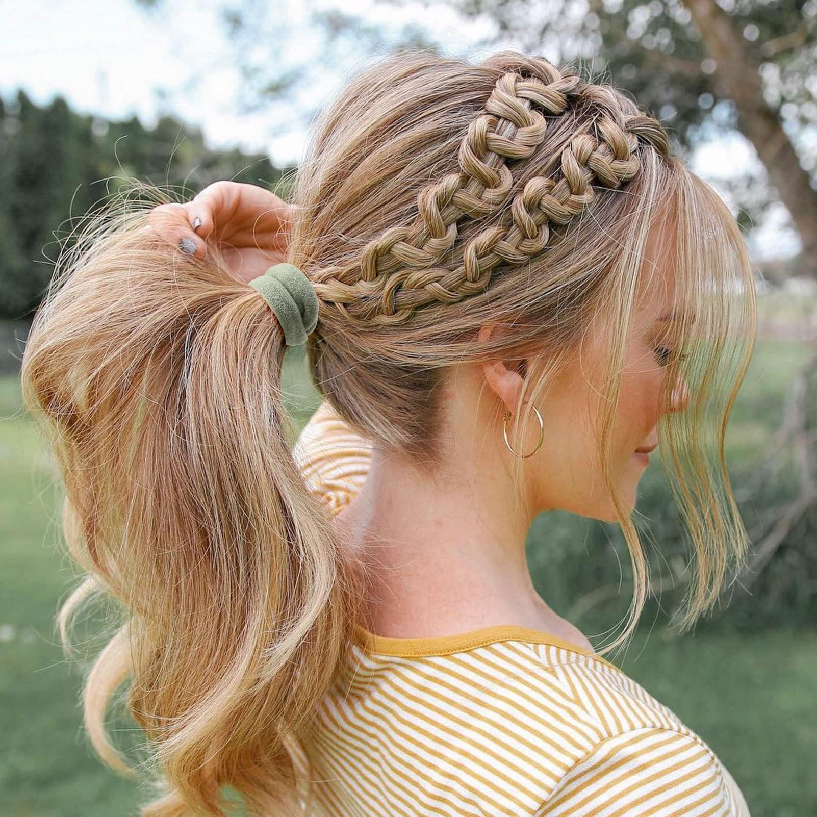 Bessrung morning routine lifestyle scene showing quick, damage-free updo