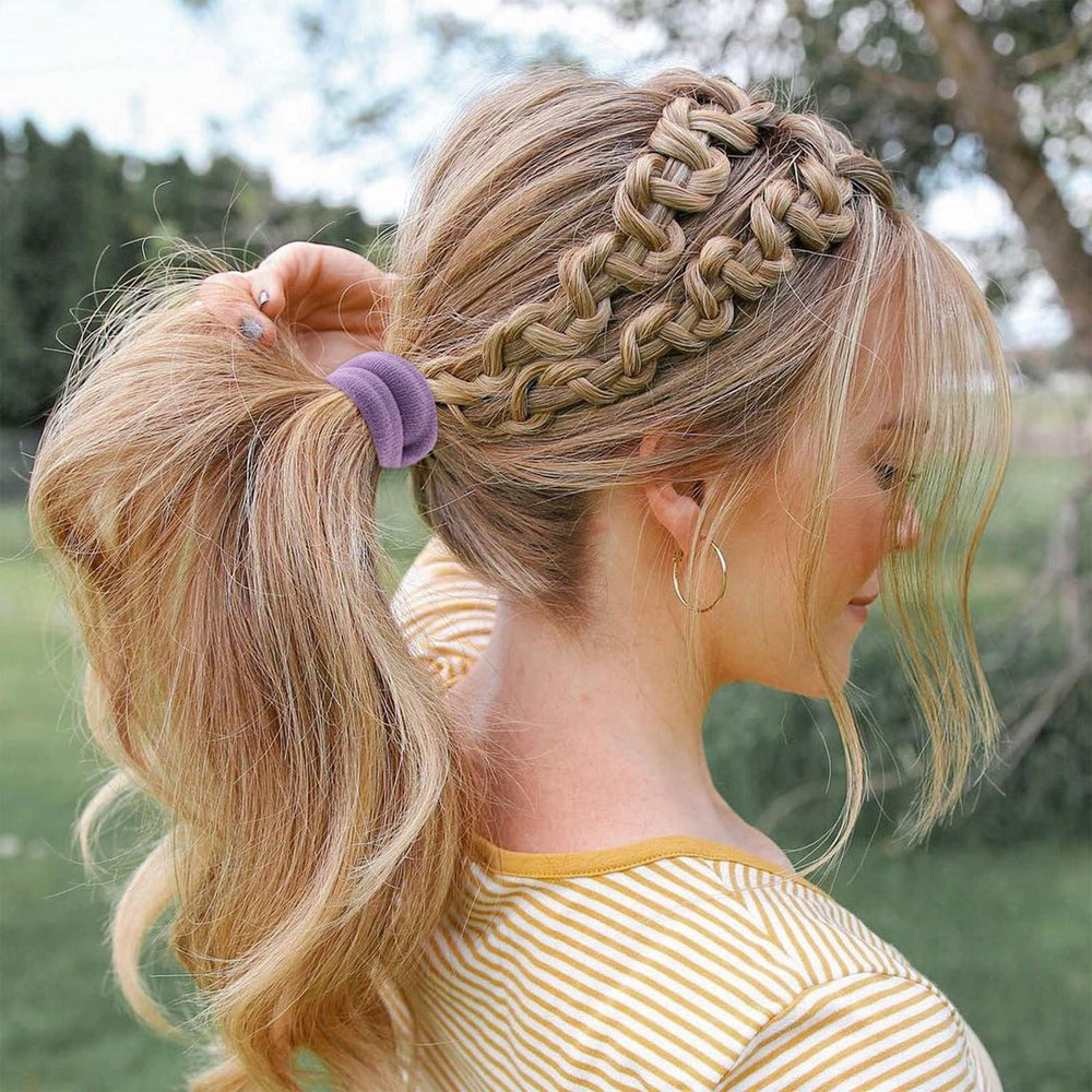 Bessrung used in a ponytail demonstrating secure no-crease styling