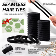 Bessrung tie worn in a high ponytail demonstrating secure all-day hold