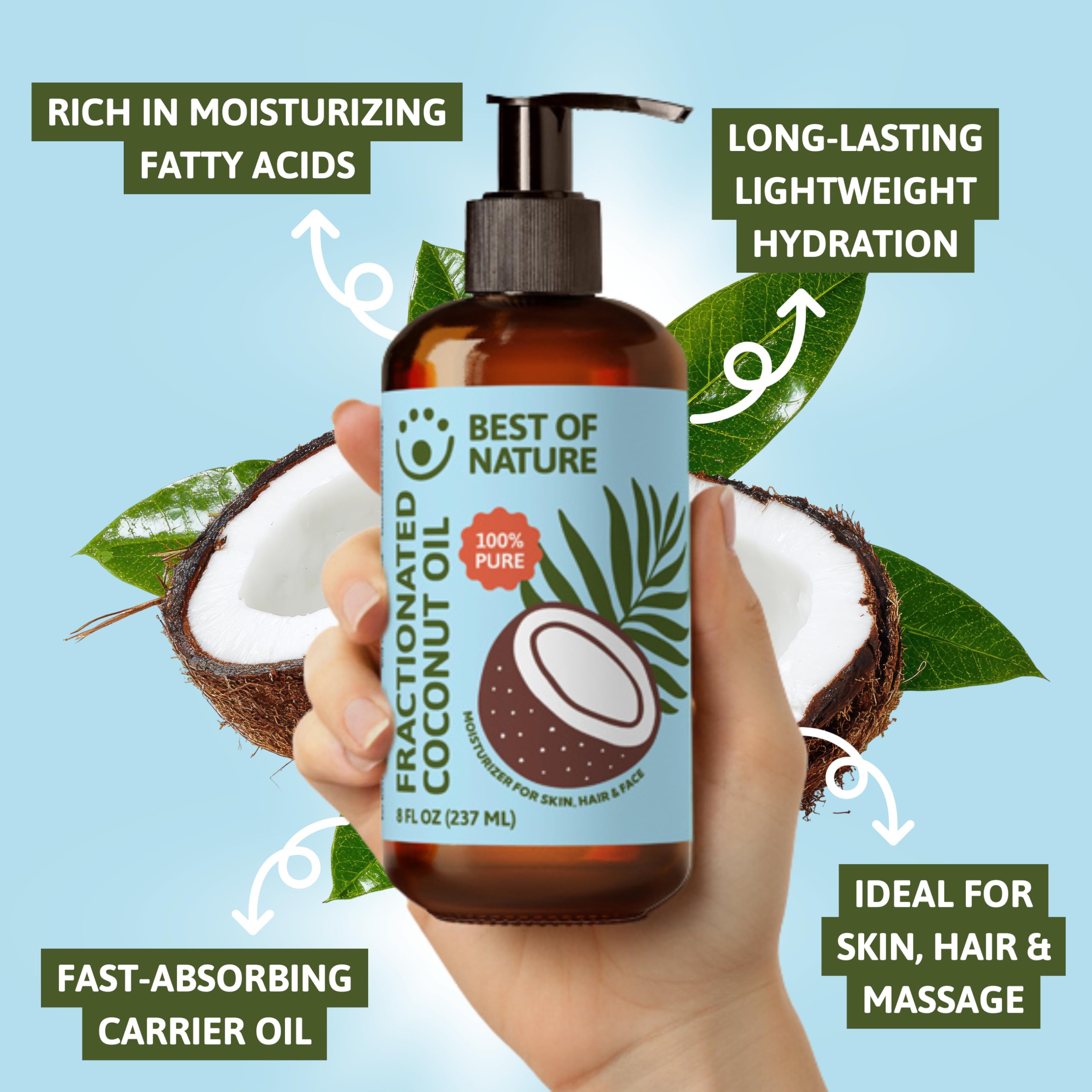 Best of Nature used on hair ends demonstrating smoothing and shine benefits