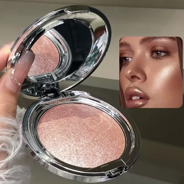 BestLand front compact showing champagne gold shade and elegant packaging benefit: portable glow