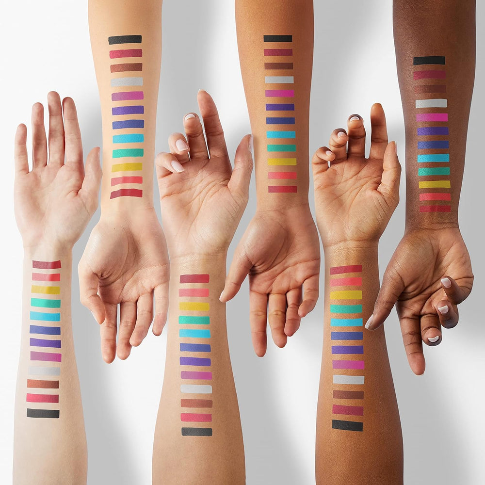 BestLand color swatches on arm demonstrating pigment payoff and shade range benefit