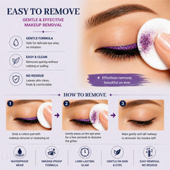 BestLand eye wing application showing crisp metallic liner and long-lasting hold