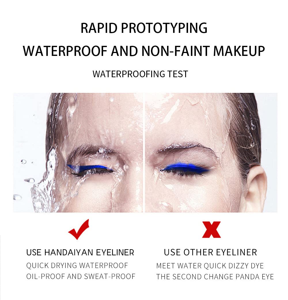 BestLand eyeliner applied on eyelid creating a crisp cat-eye look