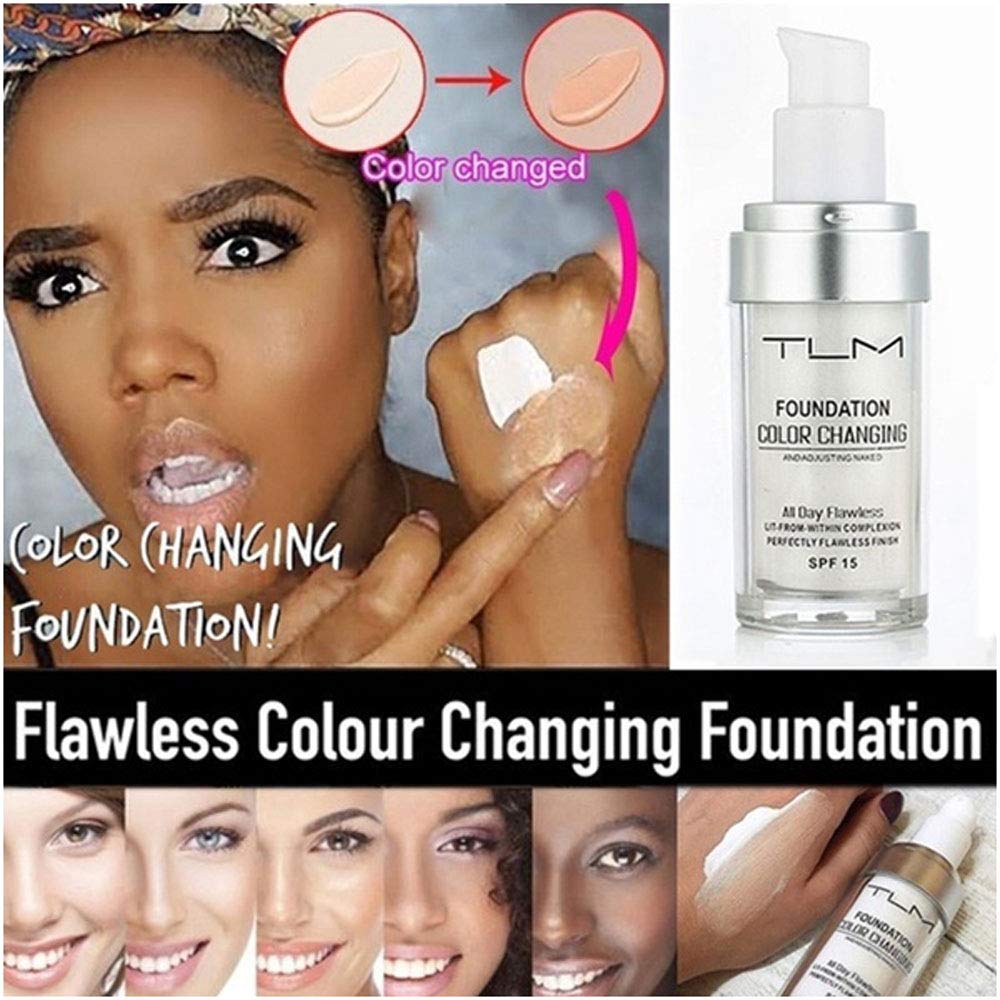 BestLand foundation bottle close-up showing applicator and blendability benefit