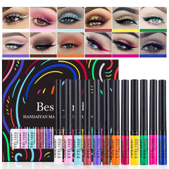 BestLand front packaging showing twelve matte eyeliners, attractive gift-ready design