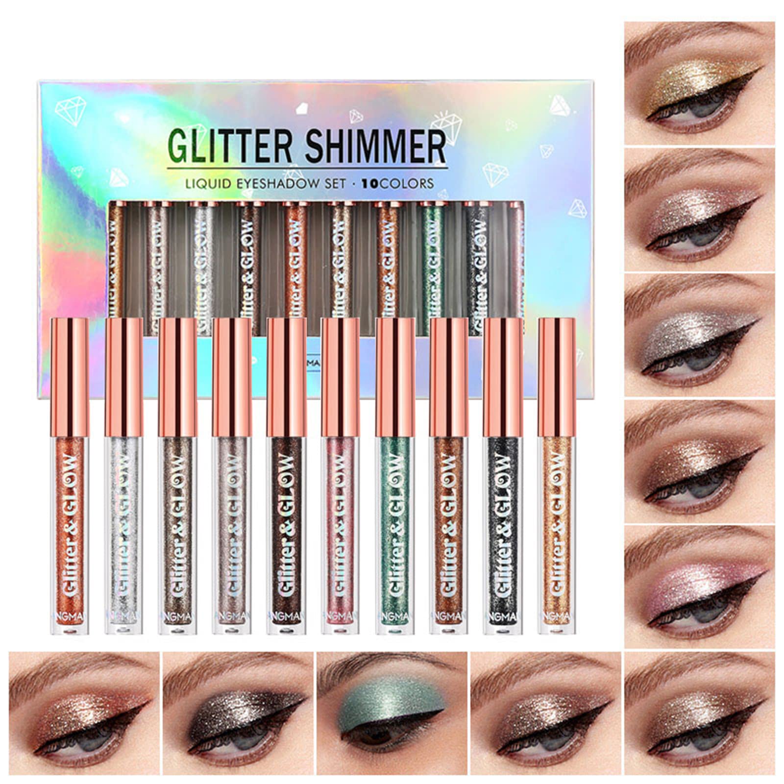 BestLand product front packaging showing 10 glitter shades and branding, ideal for gifting