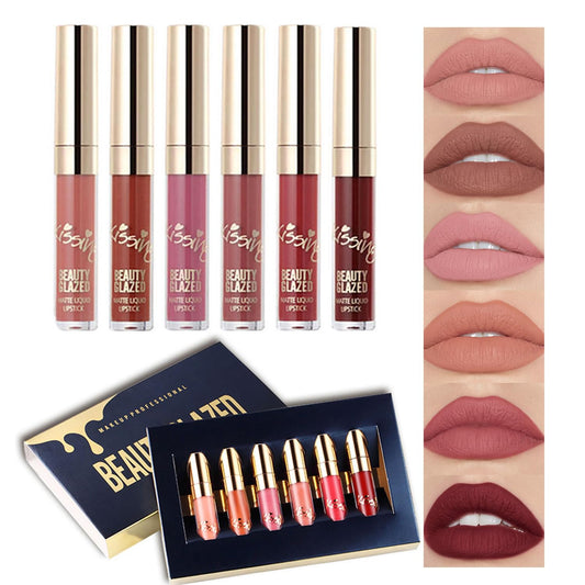 BestLand front packaging showing six matte liquid lipsticks and neat display benefit