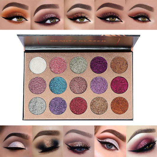 BestLand glitter pan close-up revealing texture and intense pigmentation for high-impact shine