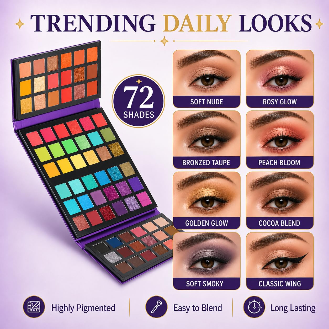 BestLand glitter pan detail highlighting sparkly payoff for eye-catching accents