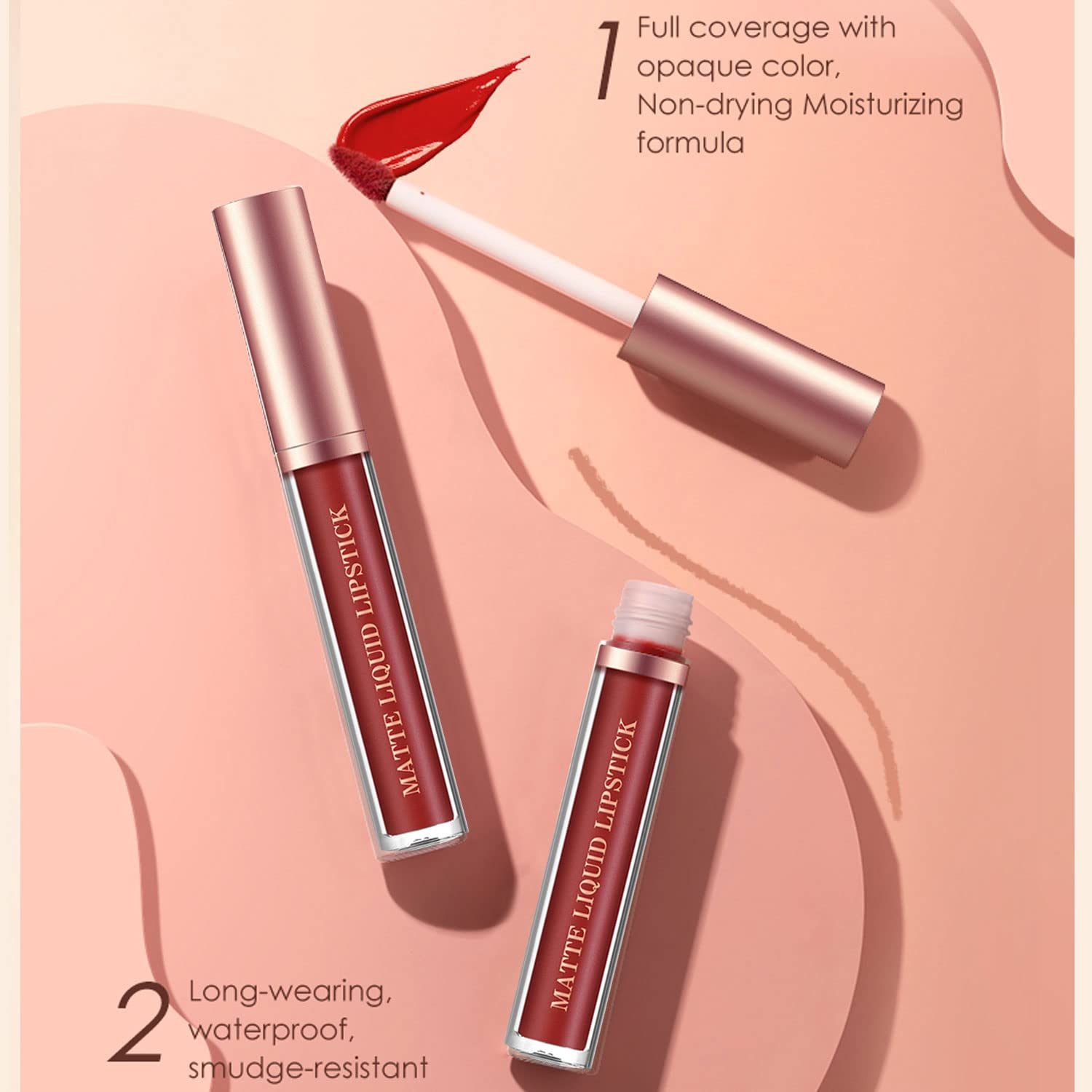 BestLand swatches on arm illustrating three nude-brown shades and payoff