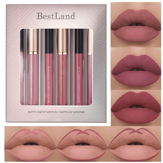 BestLand liquid lipstick tube close-up highlighting applicator and pigment