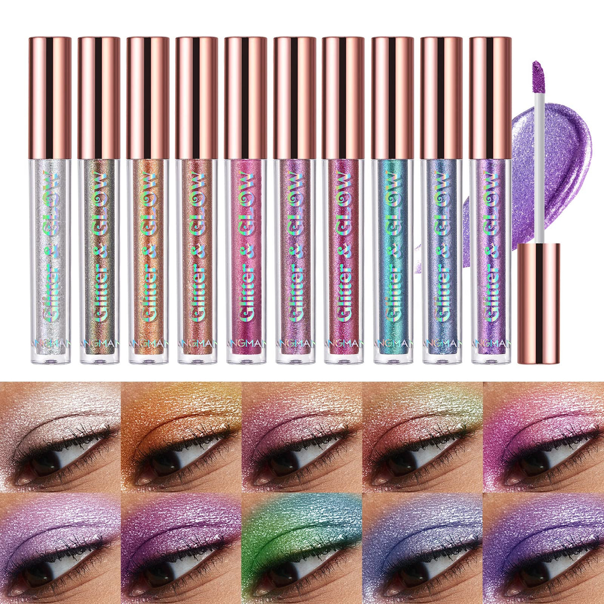 BestLand front packaging showing multichrome glitter shades and gift-ready box for vibrant looks