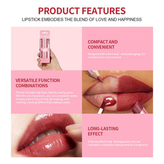 BestLand trio flatlay showing liner, lipstick, gloss for quick routine setup