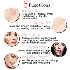 BestLand primer before after comparison showing pore blurring and smoother skin