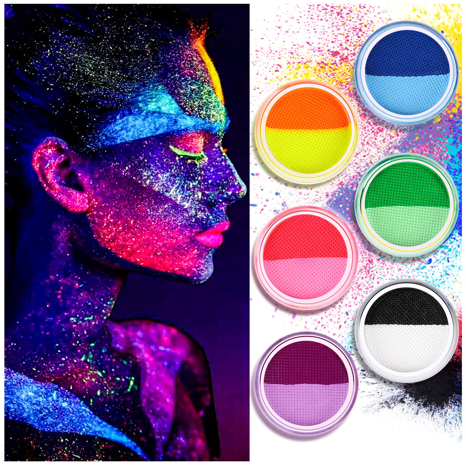 Beteligir front palette view showing 12 neon colors and compact design for travel