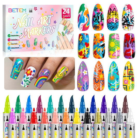 Betem front packaging showing 24-color set and benefits for easy selection