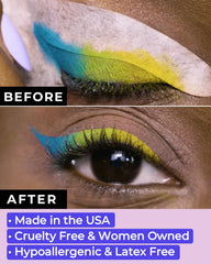 Beth Bender Beauty before and after wing comparison showing cleaner, sharper liner