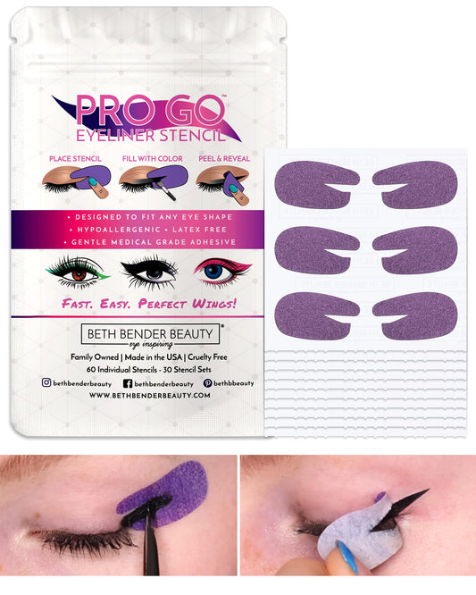 Beth Bender Beauty front packaging showing stencil and benefits