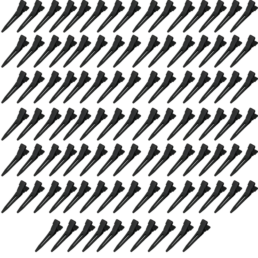 BetterJonny front view of 100-pack black clips showing quantity and compact design benefit