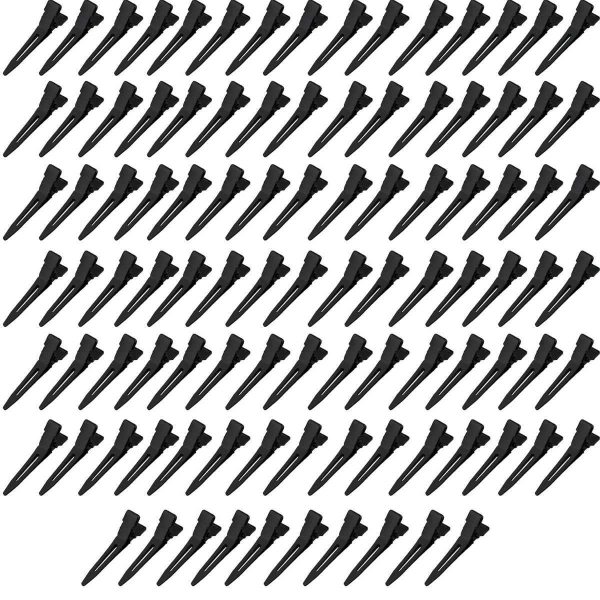 BetterJonny front view of 100-pack black clips showing quantity and compact design benefit