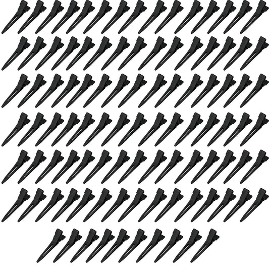 BetterJonny front view of 100-pack black clips showing quantity and compact design benefit