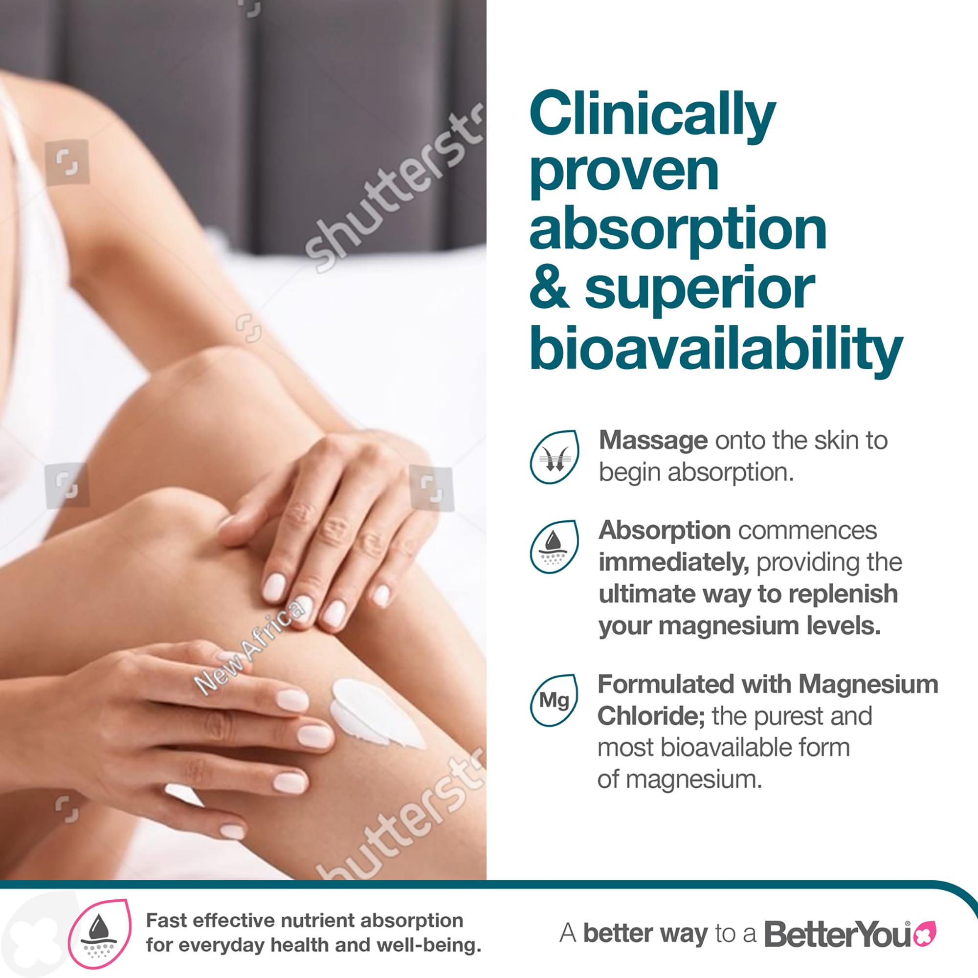 BetterYou applied on arm demonstrating smooth, non-greasy finish