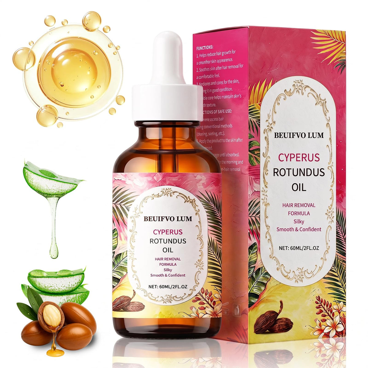Beuifvo LUM front bottle showing clean botanical packaging and product clarity benefit